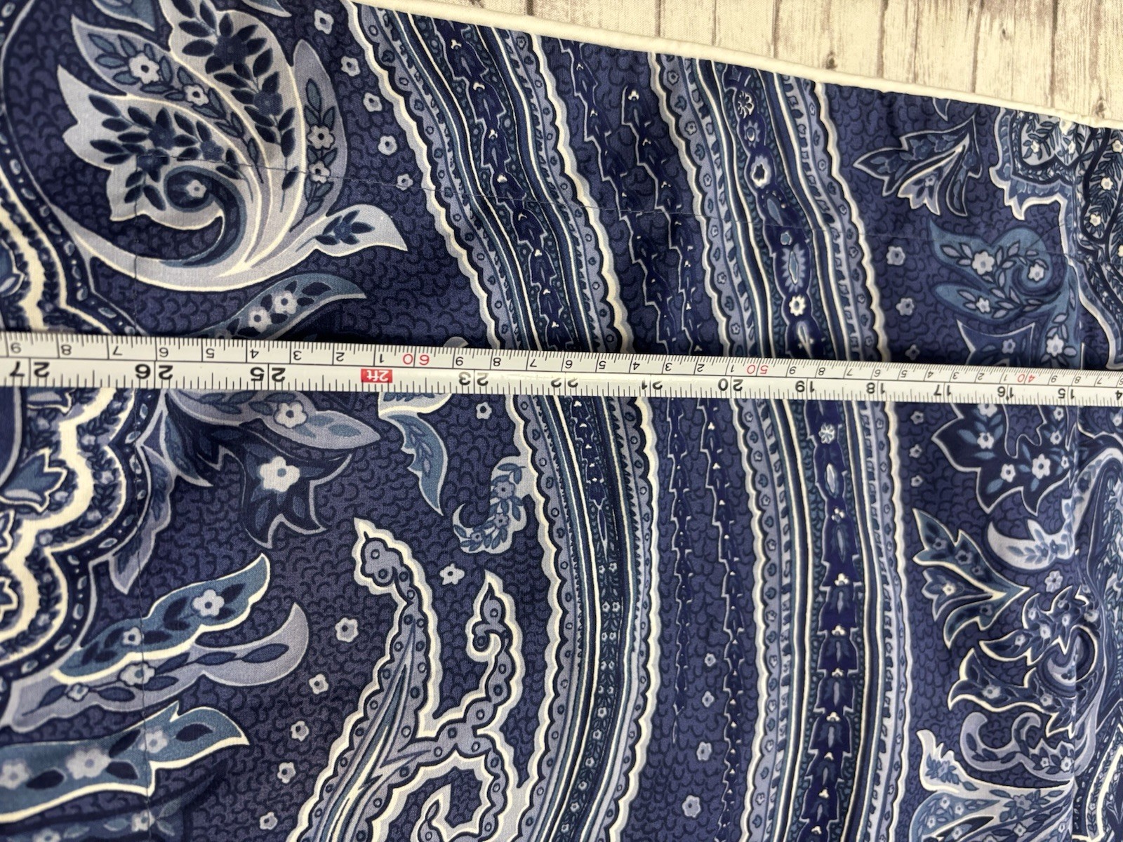 Ralph Lauren Putney Paisley EURO Pillow Sham Blue White Medallion Floral