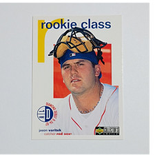 Upper Deck 1998 Collector's Choice Jason Varitek #121 Rookie Class Red Sox Card. rookie card picture