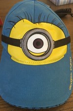Minion Universal Kids Hat Blue Yellow Universal Studios Emboldened On Bill