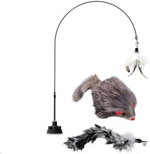 Giochi per Gatti, Giochi Interattivi per Gatto Con Ventosa, Gioco Gatto Con Pium