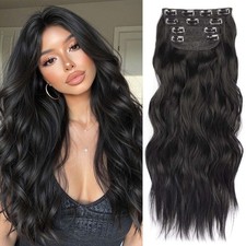 Extensiones De Cabello Con Clip 4 Piezas Extensiones De Cabello Gruesas Largas