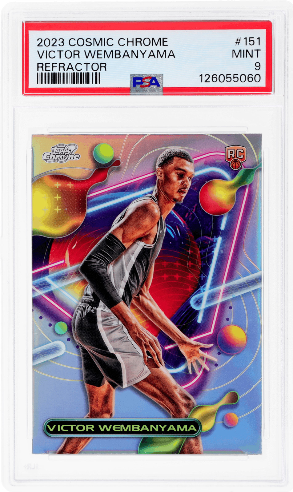 2023 Topps Cosmic Chrome Victor Wembanyama Refractor #151 PSA 9