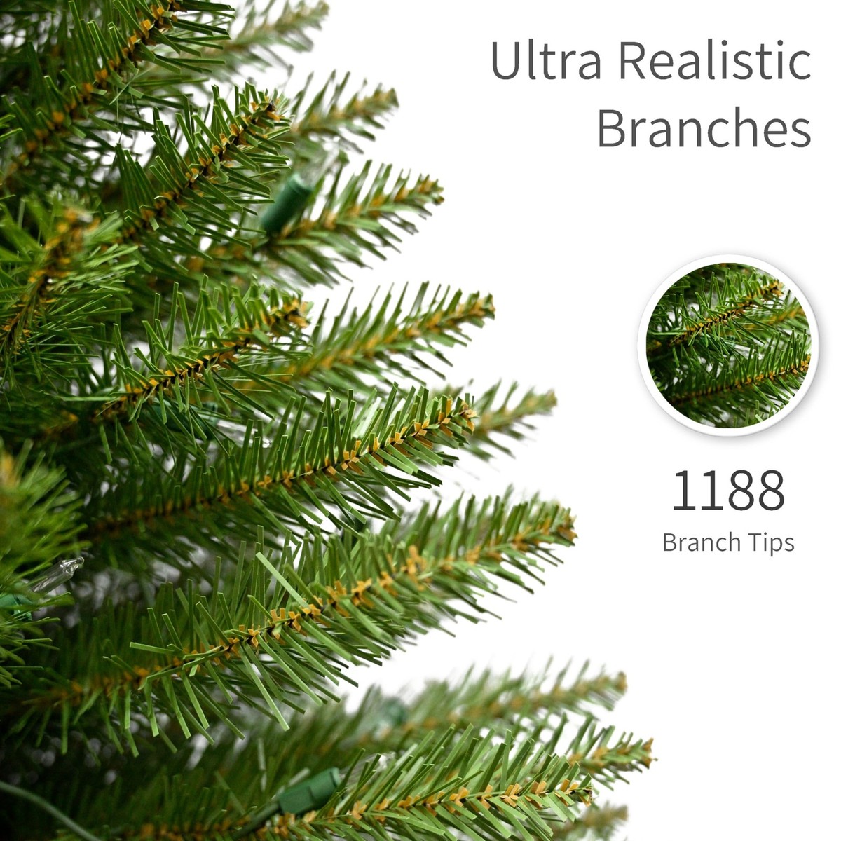 Puleo International 277-FFPT-75C35 7.5ft Fraser Pre-Lit Fir Pencil