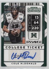 2020 Panini Contenders Draft Picks College Ticket Cole McDonald #300 Auto 1o0z
