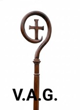 Wood CROZIER Polish Staff Crosier Bishop Quality Craftsmanship, 72" Christmas U
