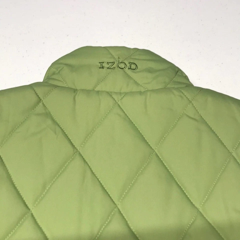 IZOD Women’s XS Lime Green Puffy Vest - REVERSIBLE - Image 3 of 4