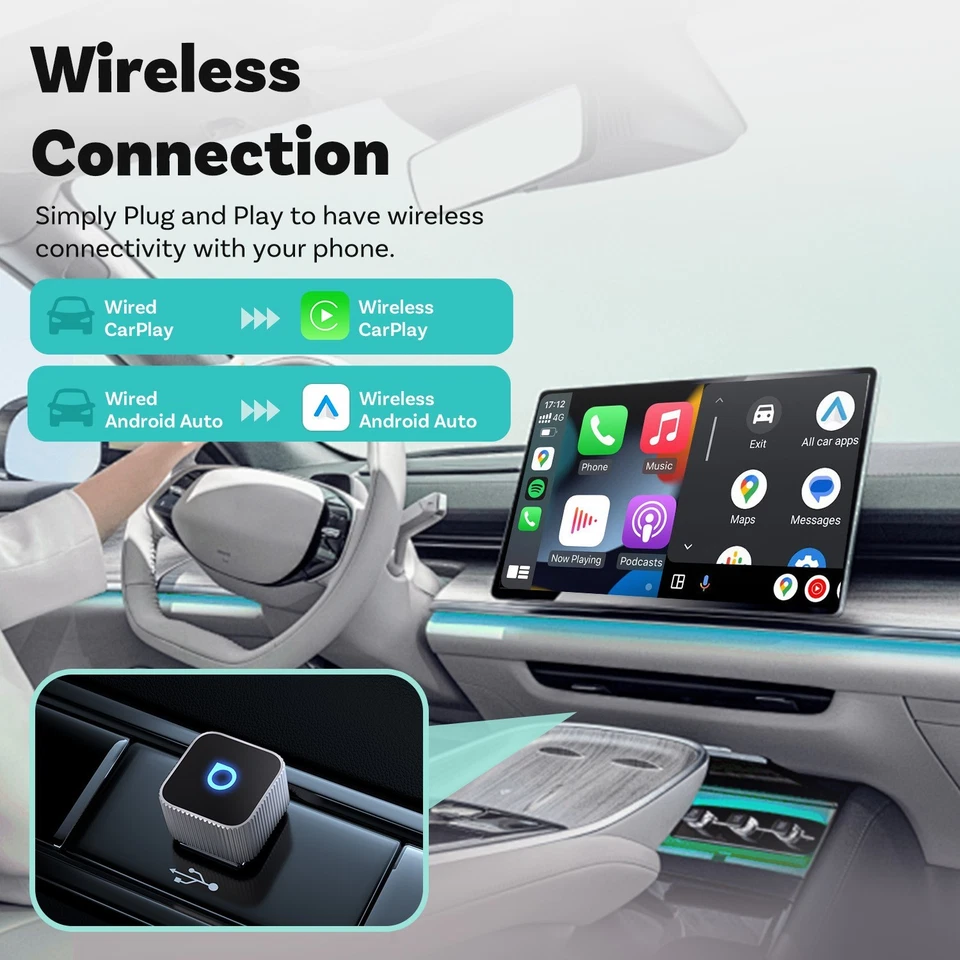 Ottocast Mini Cube 3.0 Kabelloses Apple CarPlay & Android Auto Adapter Dual-WLAN - Bild 2 von 4