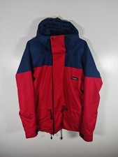 Vintage Berghaus Hurricane Jacket Men’s Small Red Navy Aquafoil Rain Coat 90s