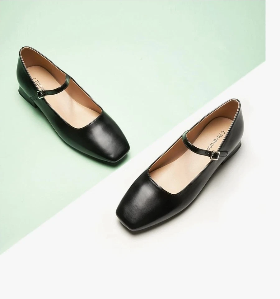 Correa ajustable y puntera cuadrada C.Paravano Mary Jane para mujer talla 9 Foto 2 de 4