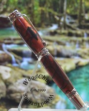 Handmade Stained Glass Writing Pen  Resin Rollerball Or Fountain Pen ART 1585a