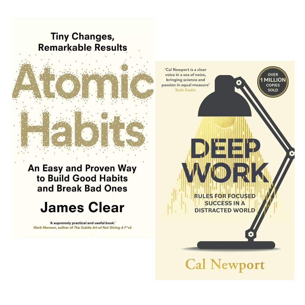 Atomic Habits James Clear, Deep Work Cal Newport 2 Books Collection Set PB - Image 3