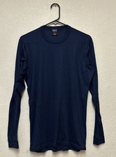 Vtg Patagonia Capilene Blue Long Sleeve Shirt Base Layer, Made in USA Sz M
