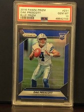 2016 Panini Prizm #231 Dak Prescott Blue Prizm Retail PSA 10 SP SSP