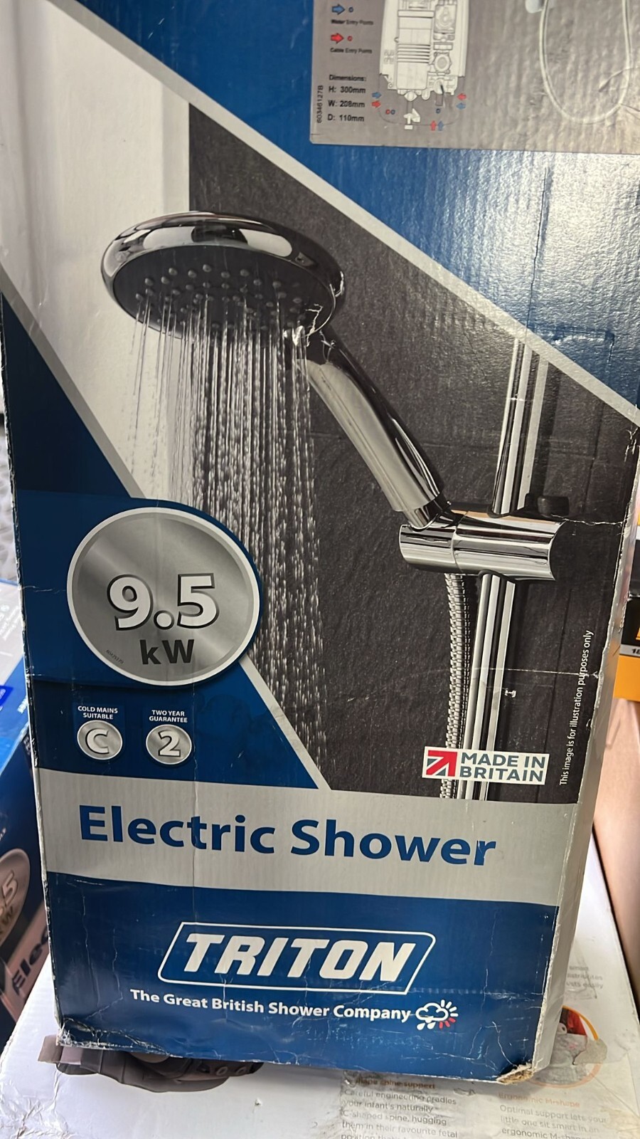 Triton T80 Easifit+ Thermo 9.5kW Electric water Shower White/Chrome