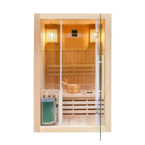 Greenland 2 Person Finnish Indoor Traditional Steam Sauna 3500W - Picture 2 of 10