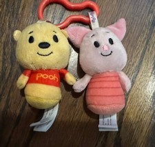 Hallmark Itty Bitty Bittys Clippys Pooh And Piglet 3" Plush Set