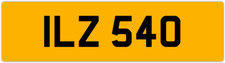 ILZ 540 I 3x3 DATELESS PRIVATE NUMBER PLATE ISAAC IAN IAIN ISLA IVAN IVY IVOR IS