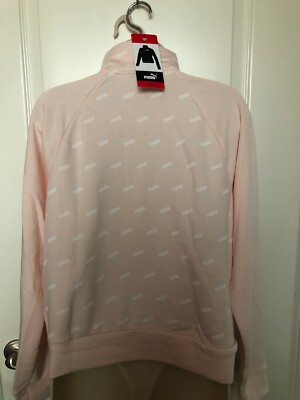 PUMA WOMENS HALF ZIP PULLOVER JACKET ROSEWATER