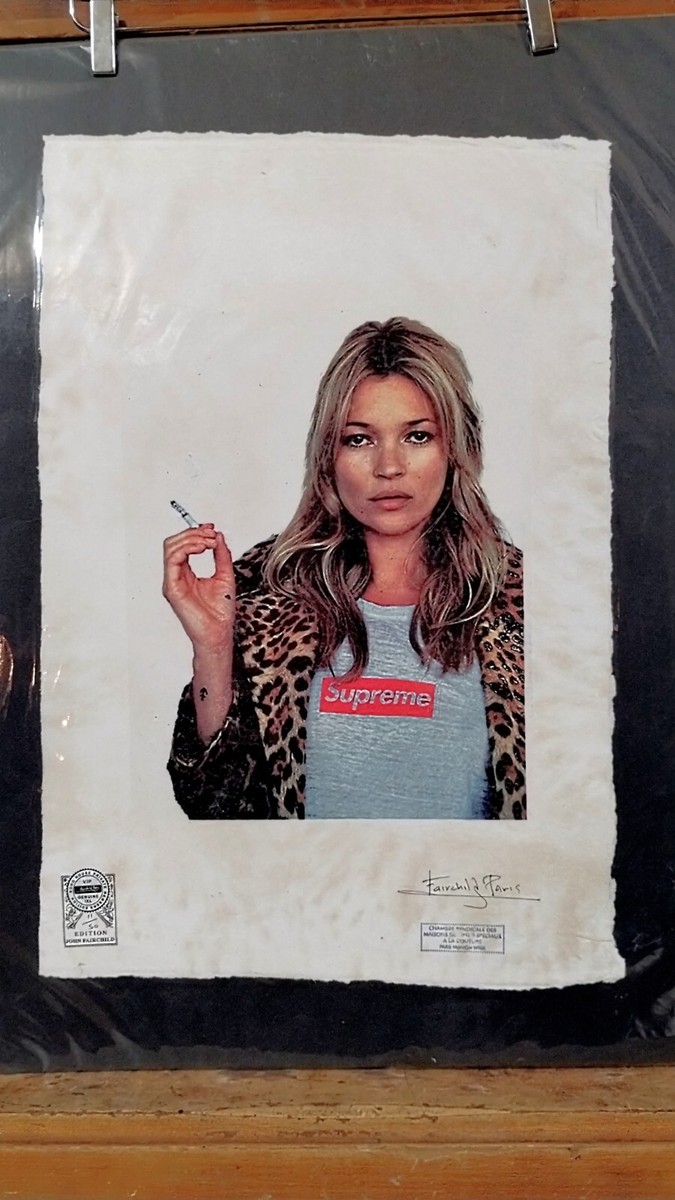 Kate Moss, Supreme, Limited Edition Print 22'x 15'x Signed