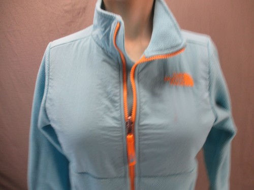 The North Face Size M(10-12) Girls Blue Full Zip Stand Collar Denali Jacket 233 - Picture 2 of 8