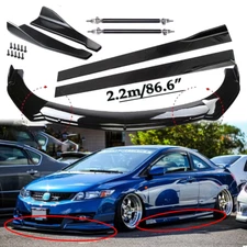 For Honda Civic SI Coupe Front Bumper Lip Splitter w/ Side Skirts Rear Diffuser