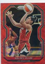 2021 Panini WNBA Prizm KELSEY PLUM #60 RUBY RED WAVE PRIZM
