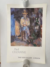 PAUL CEZANNE,'THE GARDENER,1906' RARE AUTHENTIC 1985 TATE GALLERY ART PRINT