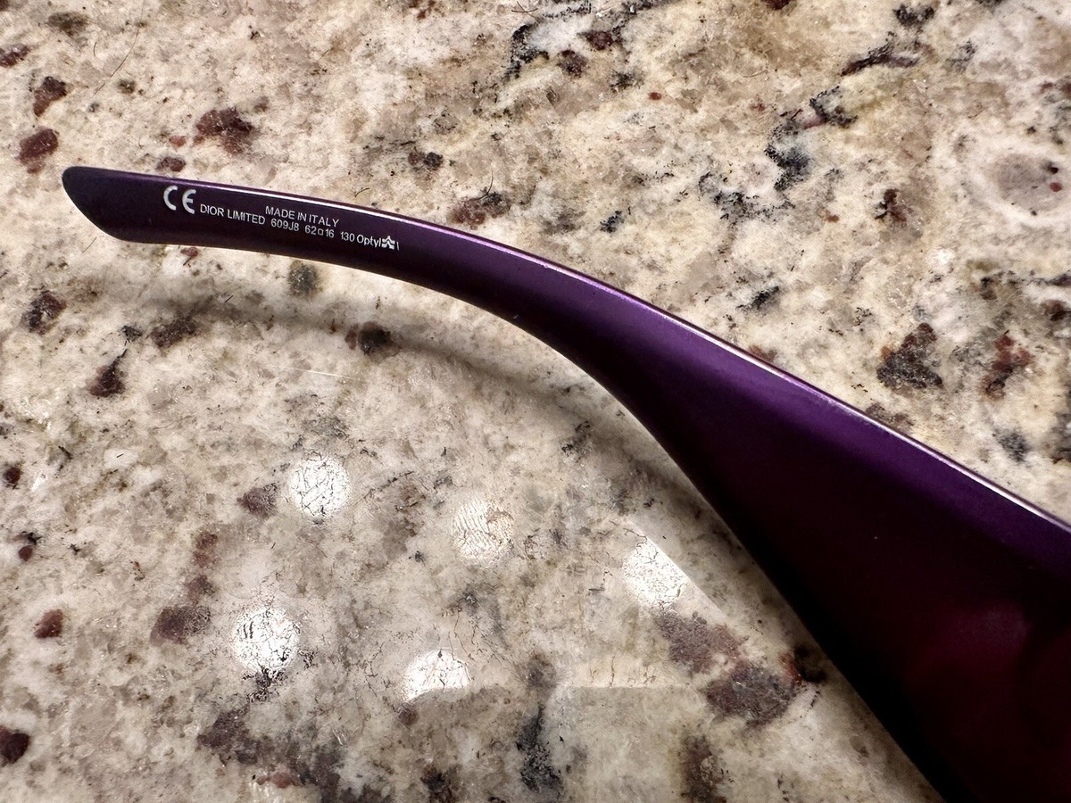 Christian Dior Limited Edition Sunglasses 609J8 Purple Crystal RARE Dior Limited 609J8 Purple – Oversized Crystal-embellished  main image 2