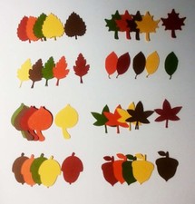 AUTUMN FALL LEAVES LOT OF 200 CONFETTI DIE CUTS EMBELLISHMENTS SCRAPBOOKING 572