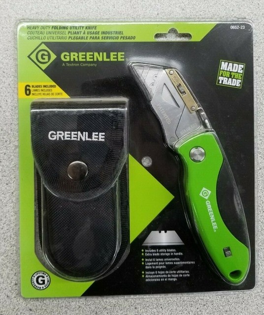 GREENLEE FOLDING UTILITY KNIFE WITH CARRYING CASE AND REPLACEMENT
