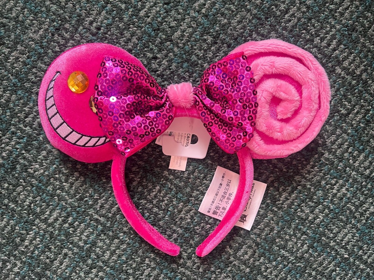 NEW DISNEY EARS HEADBAND MINNIE MOUSE CHESHIRE CAT FROM 