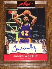 JAMES WORTHY 2022 Leaf Pro Set Sports AUTOGRAPH Encased Los Angeles Lakers HOF