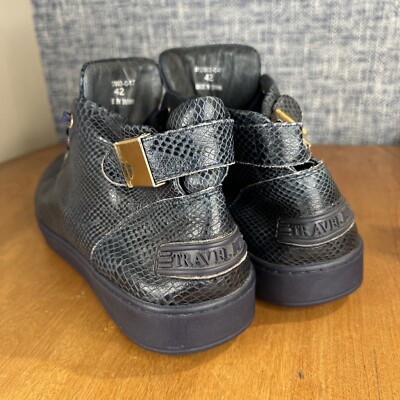 TRAVEL FOX Men's Malibu Nappa Leather Round Toe Lace-Up Mid-Top