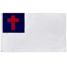 Christian Flag 3x5 ft Made in USA Heavy Duty Embroidered Christian Flags for ...