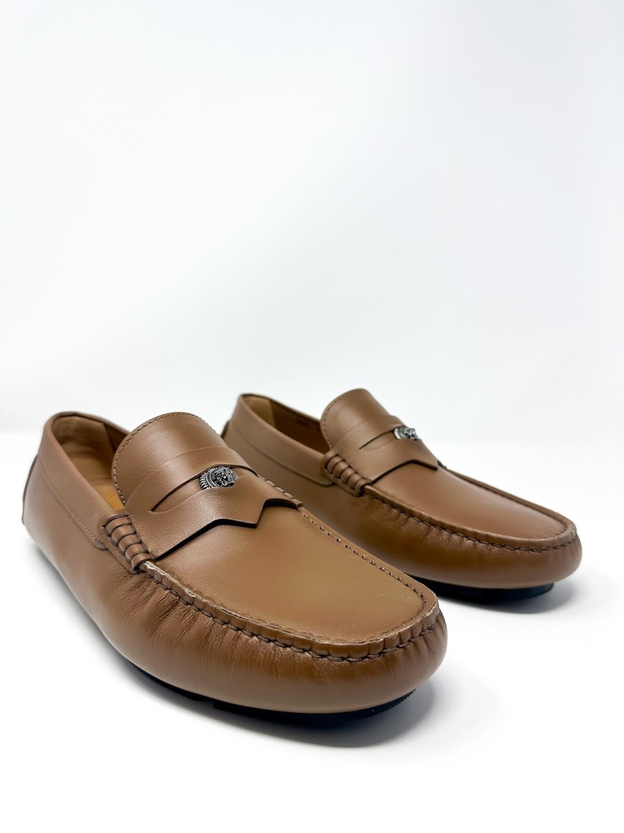 Versace Men\'s Medusa Biggie Leather Loafer Dark Toffee Size 41 (MSRP $775) Versace | Shoes | Versace Mens Medusa Biggie Leather Loafer  main image 2