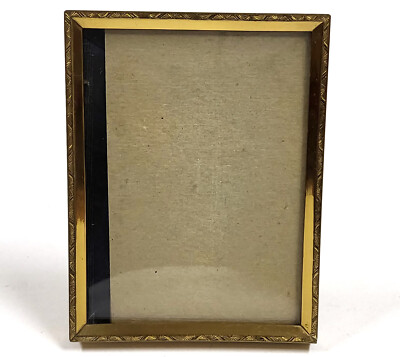 Vintage Antique Carr Craft Brass Photo Frame   Gold Tone   4''