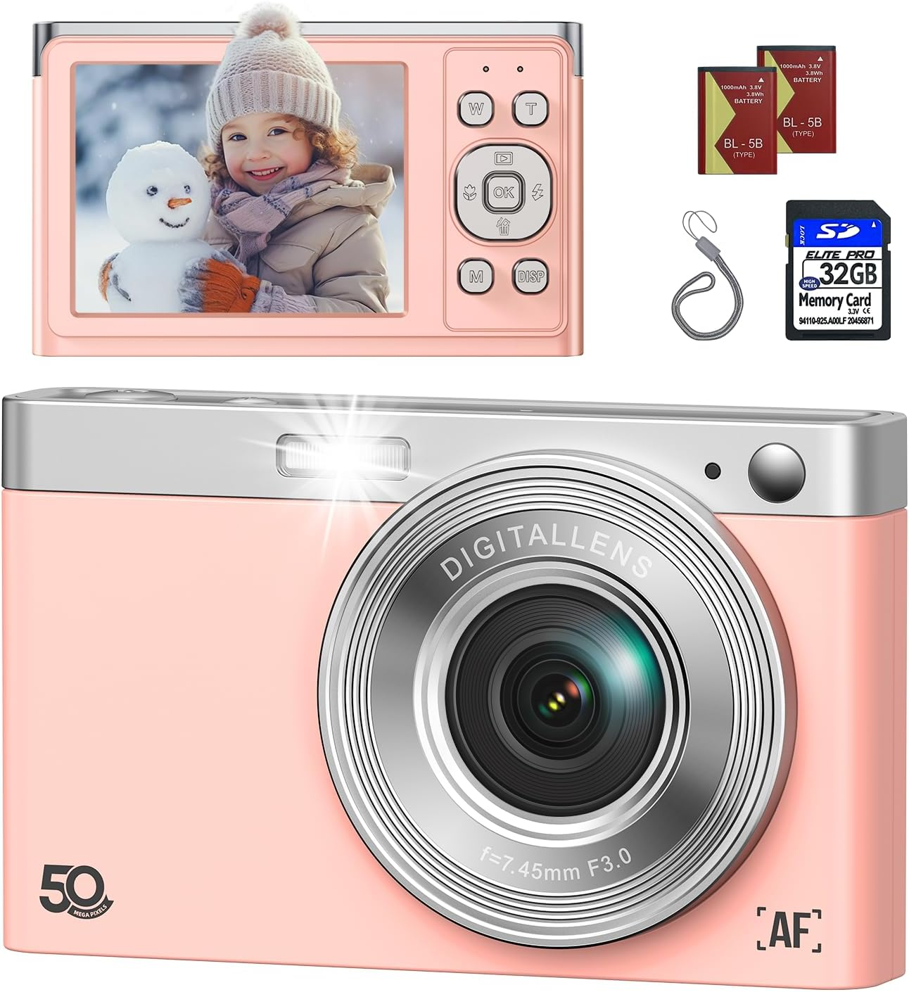 50MP FHD 1080P Autofocus Digital Point and Shoot Camera-image