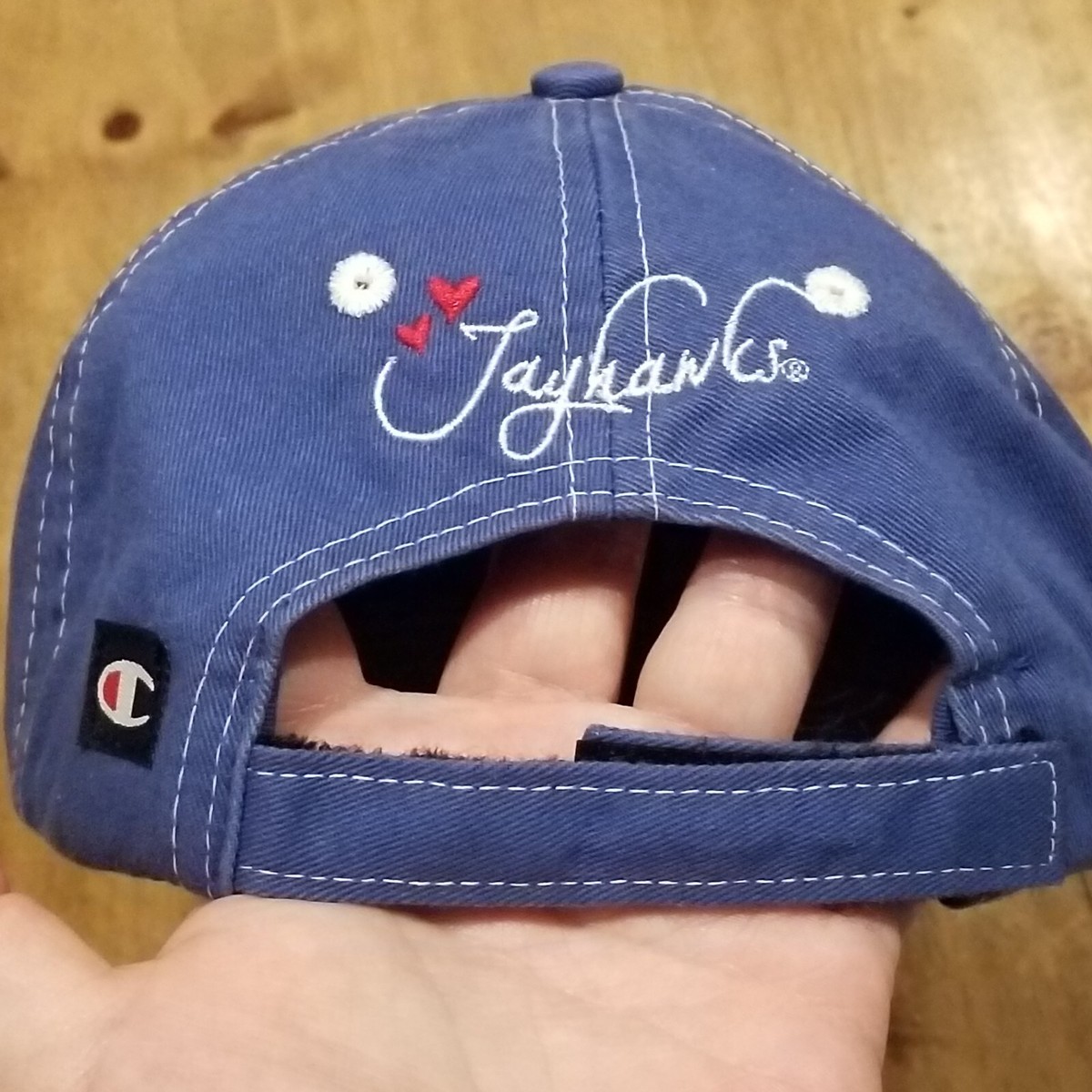 Kansas Jayhawks Ladies Bling Cap Kansas Jayhawks Hat Cap Strap Back Champion Womens Short  main image 3