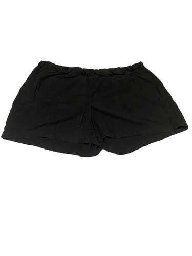 Lane Bryant Black Shorts Women’s 24 Drawstring Elastic Waist Pockets Stretch