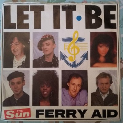 FERRY AID - Let It Be (1987) VG CBS records Charity single McCartney Kate Bush