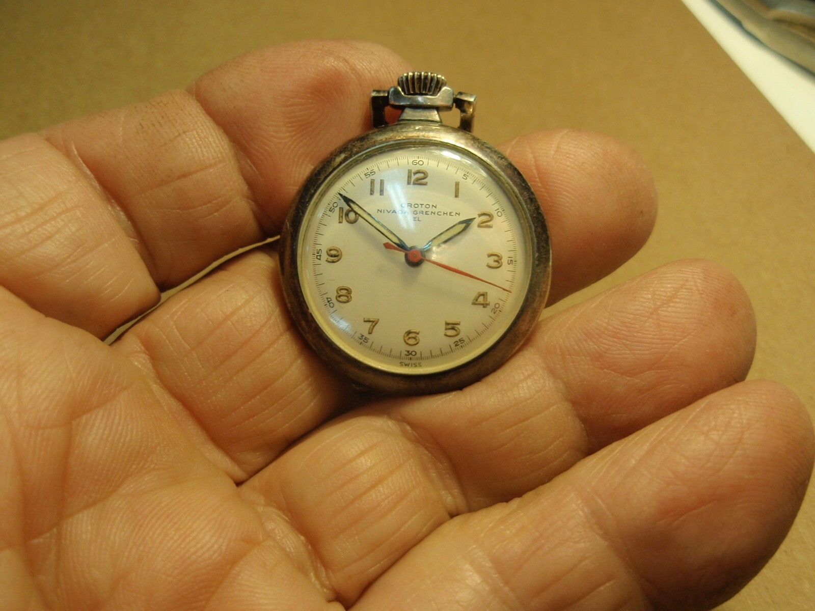 Croton 30mm Sterling Solid Silver Silver .925 Poc… - image 4