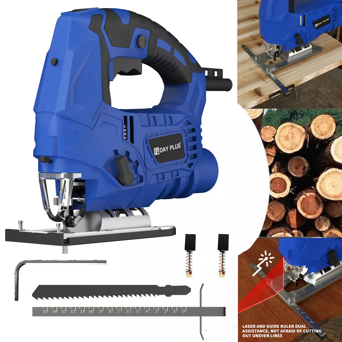 4000W Electric Jigsaw Compact Saw Cutting Tool Laser Variable Speeds Wood Metal