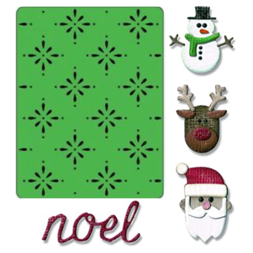 Tim Holtz Christmas Dies, Santa, Snowman, Reindeer, Noel Embossing Folder 663112 - Picture 2 of 9