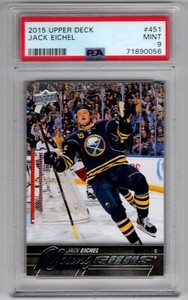 2015-16 Upper Deck Young Guns PSA 9 Jack Eichel Rookie Buffalo Sabres #451 MB001