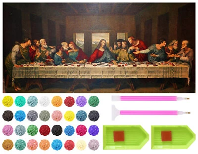 KAITAK The Last Supper Diamond Painting Kits Da Vinci 5D Diamond Art 40x80cm, LZC1632
