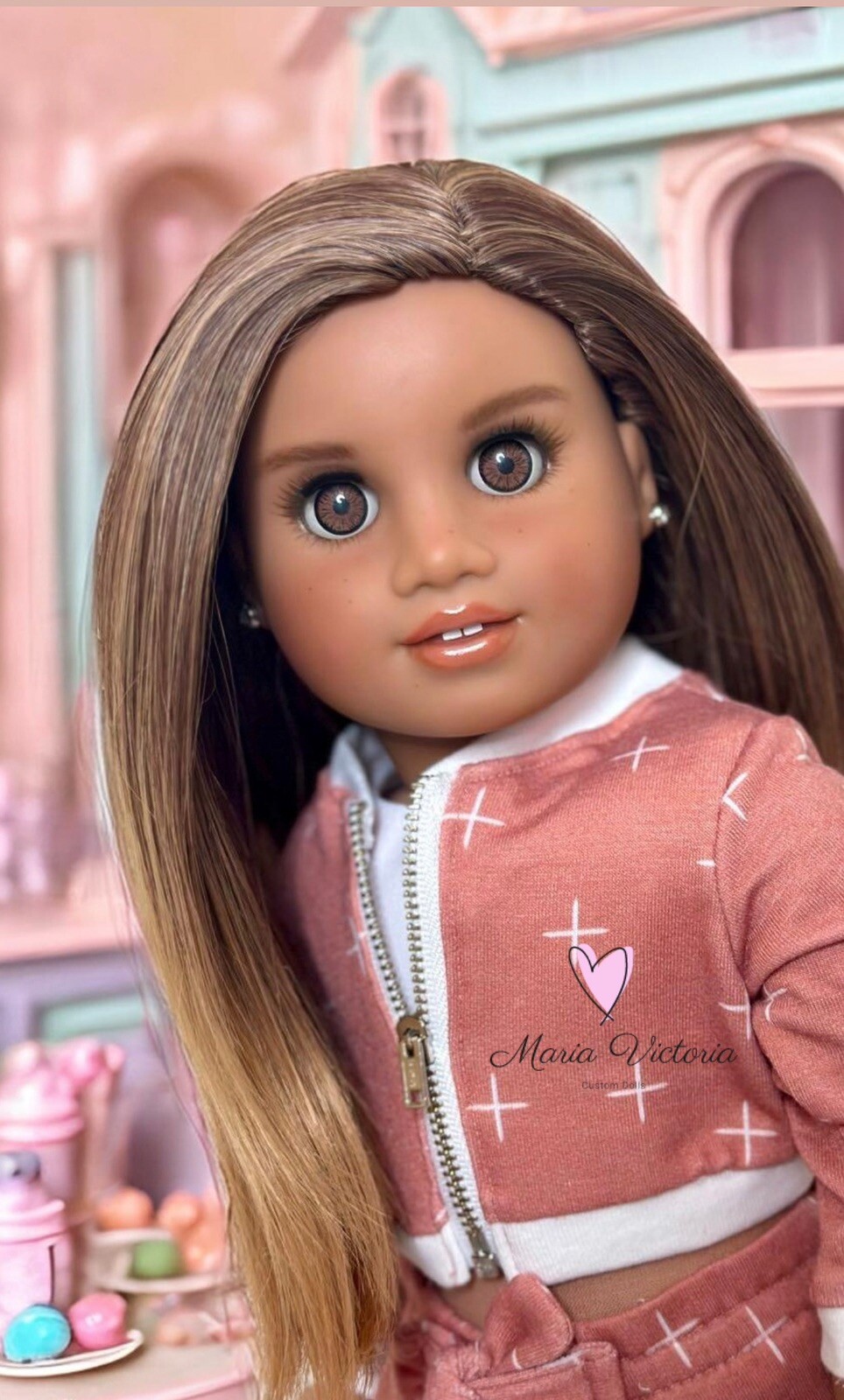 Custom American Girl Doll ~ Brown Eyes Brown Hair ~ Maria Victoria ...