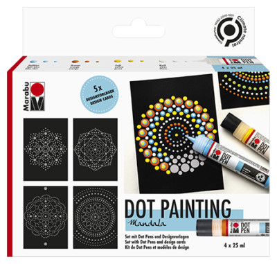 Marabu Dot Pen Set Farbe auf Wasserbasis trocknet erhaben, Ursprung der Natur, Einzelset