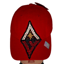 LAS VEGAS ACES WNBA UNIQUE HAND MADE RHINESTONE CRYSTAL BLING ADJUSTABLE HAT