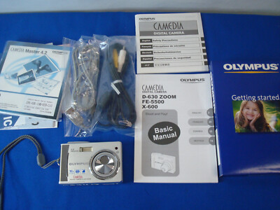 Olympus CAMEDIA D-630 Zoom 5.0MP Digital Camera Box W/ Manuals & Cords TESTED