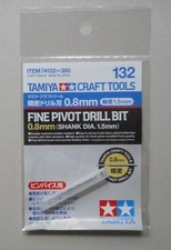 FINE PIVOT DRILL BIT .8mm TAMIYA CAR MODELING CRAFT TOOL 74132